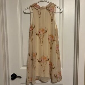 Floral Cow Skull Dress